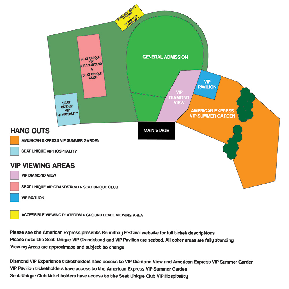 Roundhay Park Leeds Park 2026 - Guide to Ticket Layout
