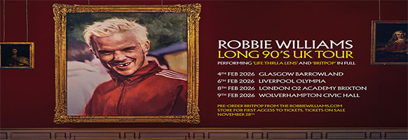 Robbie Williams Long 90's Tour 2026 - Official Tickets Robbie Williams Long 90's Tour 2026 - Official Tickets